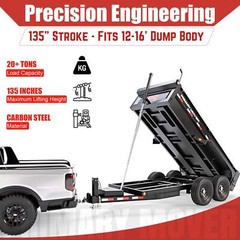 Telescopic Dump Trailer Cylinder Kit – 20 Ton Capacity – 135″ Stroke – Fits 12-1