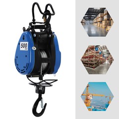 2-in-1 Portable Electric Hoist Winch 1100LBS Wired/Wireless Control Crane Lift