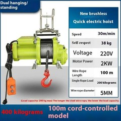 Rapid Lifting Hoist, 220V Crane, Brushless Small Diamond Electric Hoist, Winch