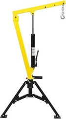 1000lbs Hydraulic Pickup Hitch Mount Truck Crane Hitch Receiver Hoist Yellow