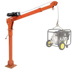 ⭐1100Lbs Folding Hydraulic Pickup Truck Crane Hoist W/Electric Winch,360° Swivel