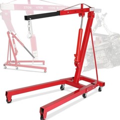 4400LBS Folding Heavy-Duty Cherry Picker 2 Ton Hydraulic Engine Hoist Crane