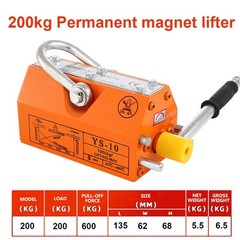 Permanent Magnet Lifter 600KG 1t 400T Powerful Magnetic Hoist 2-Ton Magnet
