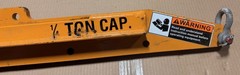CALDWELL 16-1/4-4 LIFTING BEAM, 500 LB LOAD LIMIT, ADJUSTABLE, 8AUJ9, NEW!