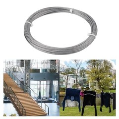 1/16 inch Stainless Steel Wire Cable 100FT 7×7 Strand Marine Grade with Fittings