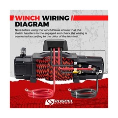 RUGCEL WINCH 13500lb Synthetic Rope Winch 12V Waterproof Electric Winch,2 in …