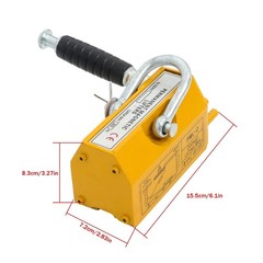 Magnetic Lifter 440lbs Lifting Capacity 2.5 Safety Factor Yellow Magnetic Crane