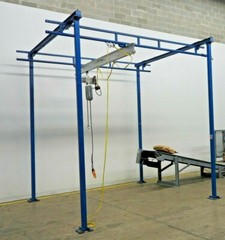 Gorbel GLCS Free Standing Work Station Crane Kit 150#cap 10’Bridge, 1/4Ton Hoist