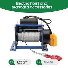 220V Electric Winch 200-400kg Electric Crane 30m Wire Rope Winch Reeling Engine