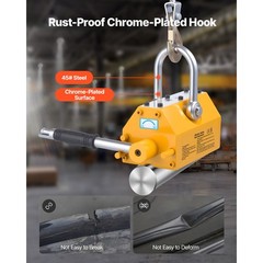 Uimoso Permanent Magnetic Lifter with 1320 lbs Load Capacity, N42 Magnet