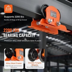 Durable Electric Hoist Trolley – 2200 lbs Capacity & Quick Installation Features