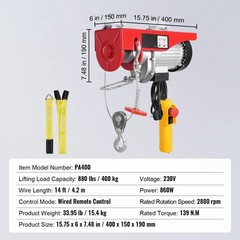 220V Home Small Crane 1/0.5 Tons Winch Hoist Winch Lift