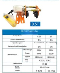 Electric Hoist Hand-pushed Six-wheel Lifting Crane Single-track Pulley Block