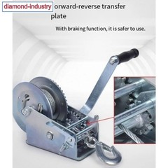 1600 pounds Manual Hand Winch Manual Winch Small Lifting Winch with Wire Rope