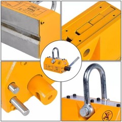 Steel Magnetic Lifter Heavy Duty Crane Hoist Lifting Magnet 100KG 220LBS