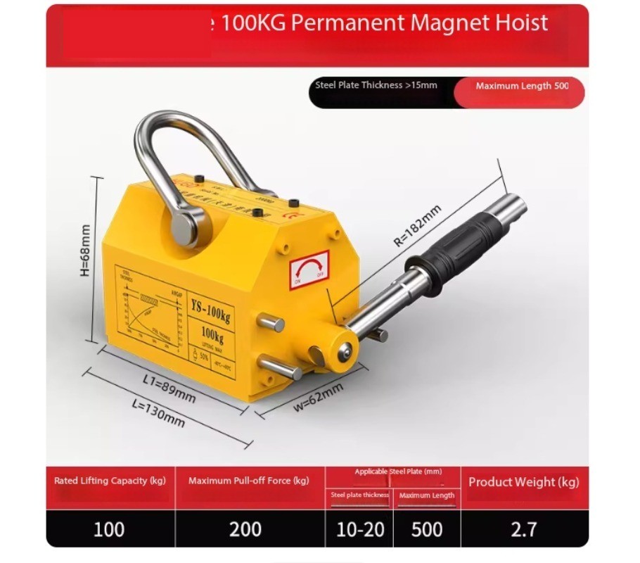 Permanent Magnet Lifting Device – Industrial-Grade Heavy-Duty Suction Cup