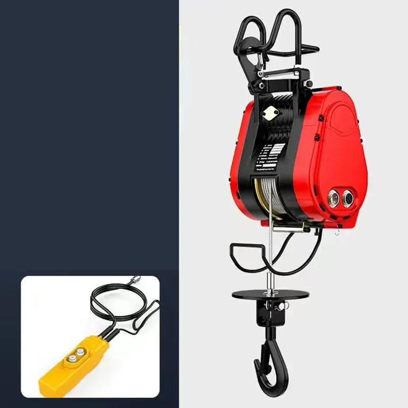 Double Hole Small Diamond Electric Hoist 220V Hanging Portable Household Crane