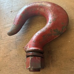 Vintage Vulcan 9 Drop Forged USA Hook with 1″-16 Thread and Nut