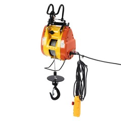 1300W Electric Hoist 500lbs Portable Winch Crane Lift 95ft Lifting Wired Control