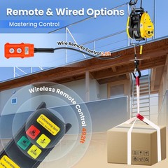 NEWTRY Electric Hoist RapidRise PRO Lift 660lb, 62ft/min Fast Power Electric Hoi