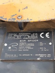 Priuli Progetti 3383-20/19 Bar Spider Lift Equipment, Automatic Release, 2500kg