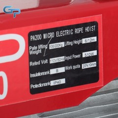 Electric Hoist 110V 440lbs/200kg w/ Safety Brake & 6.6ft Wired Remote Control