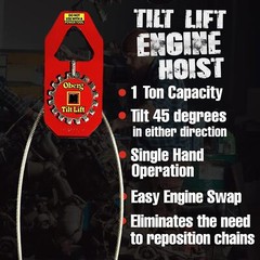 Oberg Tilt Lift Engine Sling 2000 Lb Capacity One Hand 45 Degree Tilt