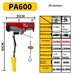 Electric Hoist Small Crane 220V Compact Hoist Wireless Remote Control