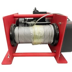 220V Small Winch Electric Hoist Cranes Drum Winding Steel Wire Lifter 800KG