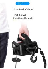 Portable Electric Hoist Home Portable Crane Hand Winch Block Wire Rope Hoist