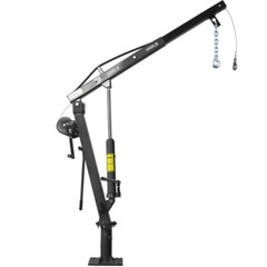 Hydraulic Pickup Truck Crane w Hand Winch Pickup Bed Hoist Jib Crane 2000LBS