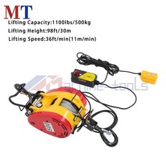 2-in-1 Electric Hoist Winch 1100 lbs Capacity 1800W Portable Power Winch