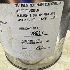 CM Columbus McKinnon 28617 Lubricant 4LB Lodestar Hoists Hoist Lube Grease Gear