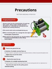 Electric Hoist Winch 220V Wireless Control Home Use Lifting Crane Small Crane