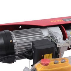 2200Lbs 1800W 110V Electric Winch Hoist Zinc Steel Wire Ceiling Pulley w/ Straps