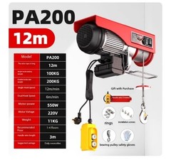 Mini Electric Hoist 220V Home Use Small Crane Winch Pulley Lifting Crane