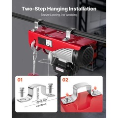 Uimoso Electric Hoist Crane Winch 2200 lbs 328 ft with Wireless & Wired Remote