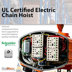 2000 Lbs Portable Electric Hoist with Remote Control, 20 Ft Lift Height