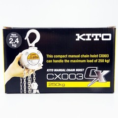 KITO CX003 Chain Block CX 250kg x 2.5m With Overload Limiter Japan NEW
