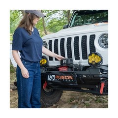 RUGCEL WINCH 13500lb Synthetic Rope Winch 12V Waterproof Electric Winch,2 in …