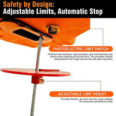 3 in 1 Electric Hoist Winch,2200 Lbs Manual/Wired/Wireless Remote Control,110/12