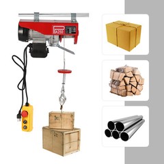 510W Electric Hoist Winch Hoist Crane Lift 551LBS 110V with Wired Remote Control