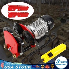 1T/2200lbs Electric Hoist Trolley 110v with I-beam Links for Material Handling