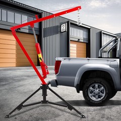 1000 LBS Hydraulic Hitch-Mount Truck Crane with 2-Inch Hitch Receiver 360 Swivel