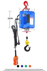Portable Electric Hoist 220V Mini Crane with Wireless Remote Control for HomeUse