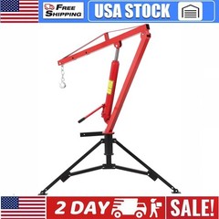 1000 Lbs Capacity Hydraulic Pickup Truck Crane Hitch Mounted Crane with 3 Booms