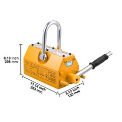 Uimoso Permanent Magnetic Lifter with 2200 lbs Load Capacity, N42 Magnet