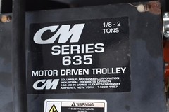 CM Lodestar model RT with 635 Motor Driven Trolley 3 Ton, 30 ft lifting height