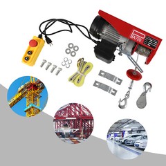 1543lbs Overhead Electric Hoist Crane Lift Garage Winch with Remote 110V US