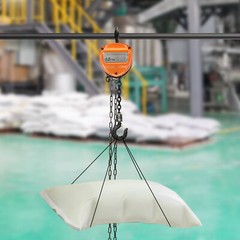 0.25Ton G80 Manganese Steel Hand Chain Hoist 3m Lift Orange Triangle Shell